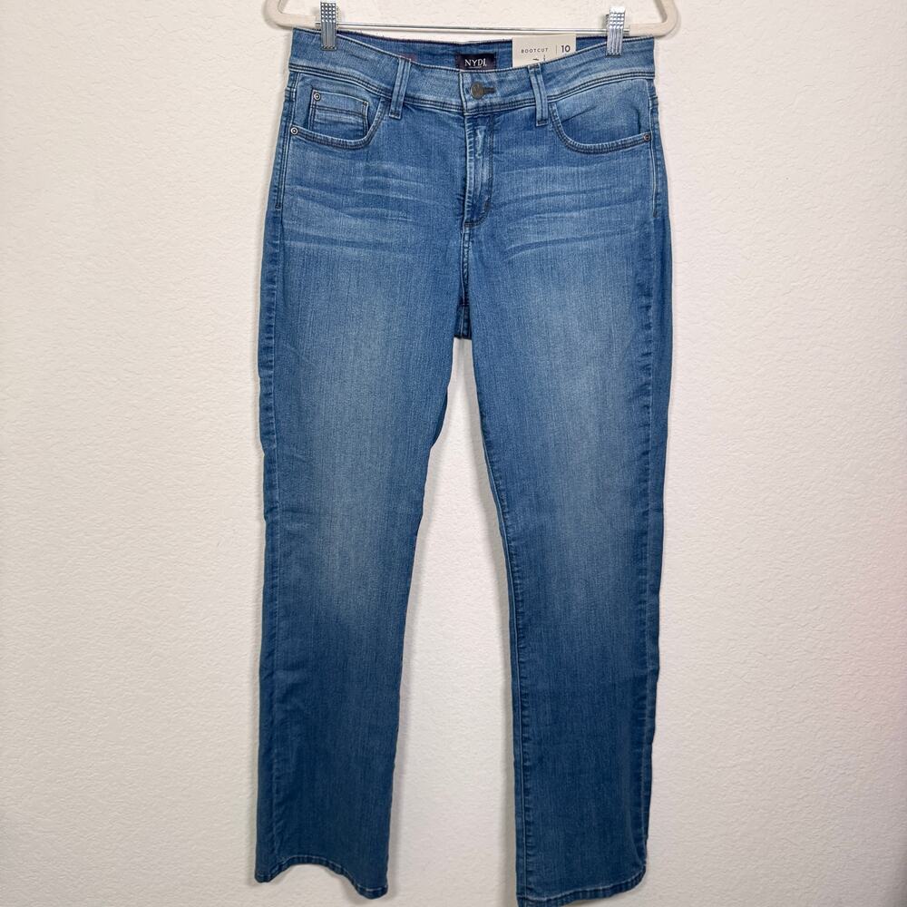 NYDJ Womens Barbara Bootcut Jeans Size 10 Denim Lift Tuck Tech Jet Stream Blue